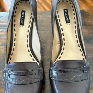Alex Marie Women's Dark Brown Loafers Heels